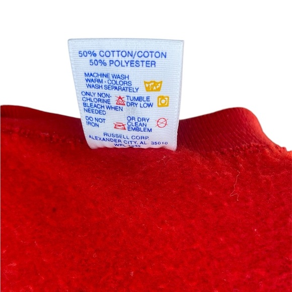 Vintage Hand Stitched Christmas Sweatshirt Unisex XL Holiday 90s Party Sweater - Picture 7 of 7